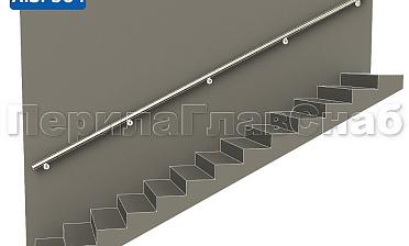 Готовый пристенный поручень с 5 держателями, длина 4300 мм (AISI 304) k730-43 купить в Ростове-на-Дону