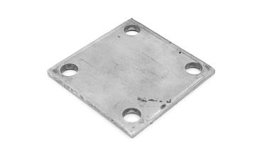 Фланец стойки 75х75х5 (4.3), AISI 304 #200, 4 отв. М10 (аналог Ф-0115) k115-5 купить в Ростове-на-Дону