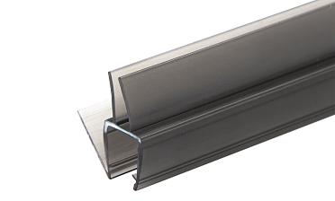 Уплотнитель для стекла 8мм, полупрозрачный черный, пол-стекло 2,2 м t206-2 BL  купить в Ростове-на-Дону