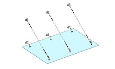 Комплект фурнитуры для козырька 1200х1800 (на вантах/тягах) k671-12-18м купить в Ростове-на-Дону