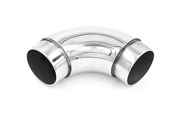 Отвод поручня под Ø42.4х1.5 мм, 90°, литой, полированный, с вставками (AISI 304) k383 купить в Ростове-на-Дону