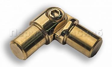 Поворот ригеля Ø16х1.5 мм, с двумя установочными штифтами, шарнирный, золото (AISI 304) k060-88 купить в Ростове-на-Дону