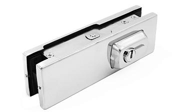 Замок для стеклянной двери угловой с круглым ригелем комплект, полированный t150 PSS купить в Ростове-на-Дону