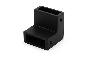 Соединитель труба-труба для трека 30х10 мм, 90°, нержавеющая сталь AISI 304, черная t460 BL купить в Ростове-на-Дону