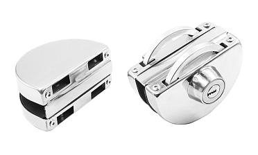 Замок для стеклянной двери с ответной частью на стекло, без вырезов в стекле полированный t109 PSS купить в Ростове-на-Дону