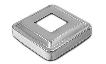 Низ стойки фигурный под трубу 25х25 мм, 66х66х0.4, высота 16 мм, полированный (AISI 304) k374 купить в Ростове-на-Дону