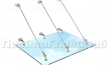 Комплект фурнитуры для козырька 1200х1500 (на вантах/тягах) k671-12-15 купить в Ростове-на-Дону