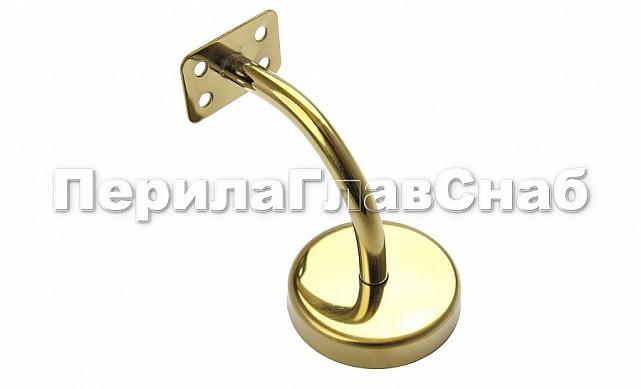 Пристенок с ложементом под плоскость,  сварной с крышкой, полированный, под золото (AISI 201) Фk386-88