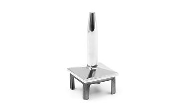 Наконечник палец (солдатик) на стойку из профильной трубы 40х40х1.5 мм, литой, усеченный, облегченный, полированный, нержавеющий AISI 304 k285-2 купить в Ростове-на-Дону