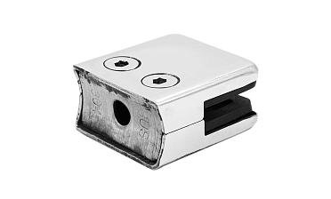 Стеклодержатель штампованный, под стекло 10 мм (5+5 мм), квадратный под стойку Ø38.1 мм (40х24х48 ) полированный AISI 304 k351-10 купить в Ростове-на-Дону