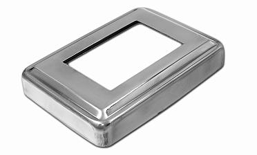 Низ стойки под трубу 105х75х0.8 мм для трубы 61х41 мм, полированный 400 Grit (AISI 304) k399 купить в Ростове-на-Дону