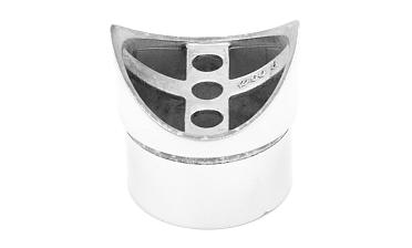 Наконечник седловина прямая 90° на стойку Ø50.8 мм, под поручень Ø50.8 мм, литая, полированная, AISI 304, k559 купить в Ростове-на-Дону