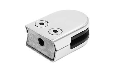 Стеклодержатель штампованный под стекло 8 мм (4+4 мм), под стойку Ø38.1 мм 40х24х55, полированный (AISI 304) k038 купить в Ростове-на-Дону