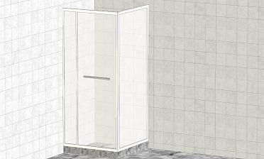 Комплект душевой с внутренней подвижной дверью, толщина стекла 8мм, 900х900х2000, aisi 304, полированная t470 PSS купить в Ростове-на-Дону