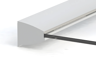 Комплект профиля козырькового анодированного, для стекла 16 мм (8+8 мм), 3000 мм  k300-16-3000 купить в Ростове-на-Дону