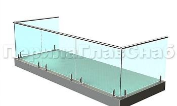 Балконные ограждения из стекла на министойках в Ростове-на-Дону. Готовые проекты ПерилаГлавСнаб