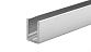 П-образный профиль для неподвижных стекол 8 мм, 19x13, L=2200, алюминий полированный t756 AL
