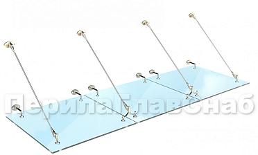 Комплект фурнитуры для козырька 1500х2800 (на вантах/тягах) k671-15-28 купить в Ростове-на-Дону