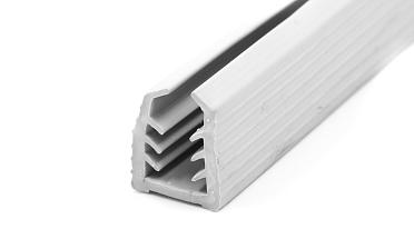 Уплотнитель в поручень с пазом 27х30 для стекла 12мм, EPDM СЕРЫЙ Фk306-G купить в Ростове-на-Дону