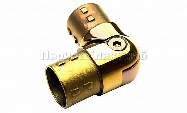 Поворот литой, внутренний, шарнирный, под Ø38.1 мм, под золото (AISI 304) Фk250-88 купить в Ростове-на-Дону