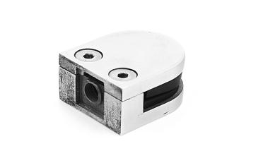 Стеклодержатель литой, под стекло 8 мм. 4+4 мм. на плоскость 40х22х48 полированный (AISI 304) k002-2 купить в Ростове-на-Дону