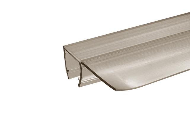 Уплотнитель для стекла 8 мм, полупрозрачный черный, 90°, стекло-стекло 2200 мм t215-2 BL