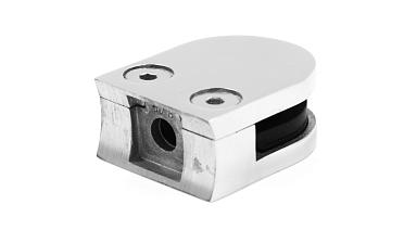 Стеклодержатель литой с вставками под стекло 8-10 мм, закругленный под Ø50.8 мм, 40х22х50, полированный, (AISI 304) k001-8 купить в Ростове-на-Дону