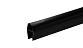 Уплотнитель для стекла 8 мм, дверь-стекло 2200 мм, непрозрачный черный t212-2 BL-U