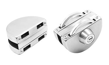 Замок для стеклянной двери с ответной частью на стекло, без вырезов в стекле шлифованный t109 SSS купить в Ростове-на-Дону