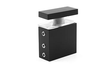 Соединитель труба-стекло для прямоугольного трека, нержавеющая сталь AISI 304, черная t462 BL купить в Ростове-на-Дону