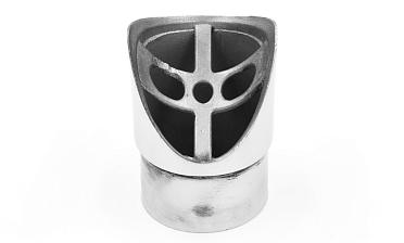 Наконечник седловина косая 30° на стойку Ø50.8 мм, под поручень Ø50.8 мм, литая, полированная, AISI 304, k560 купить в Ростове-на-Дону