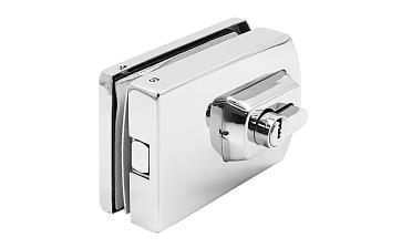 Замок для стеклянной двери вертикальный с ответной частью на стену и пол, полированный, вырез 15 t135 PSS купить в Ростове-на-Дону