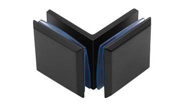 Коннектор для душевой кабины стекло-стекло 90°, 45х45, черный, t735 BZn купить в Ростове-на-Дону