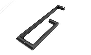 Ручка 225х425 круглая+квадратная труба AISI 304 черная t628 BL купить в Ростове-на-Дону