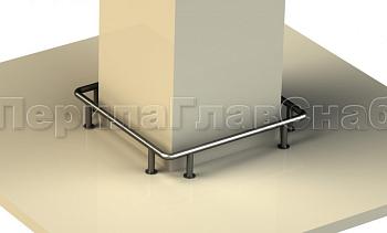 Колесоотбойники вокруг квадратной колонны, все завязано в Ростове-на-Дону. Готовые проекты ПерилаГлавСнаб