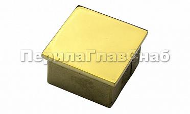 Заглушка для профильной трубы 40х40 мм, литая, полированная, под золото Фk224-88 купить в Ростове-на-Дону