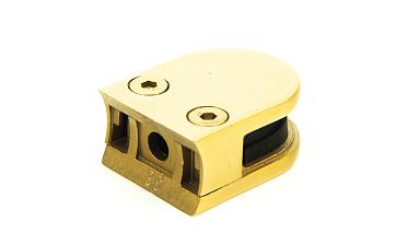 Стеклодержатель литой с вставками под стекло 8 мм (4+4 мм), закругленный под Ø38.1 мм, 40х22х50, золотой k001-88 купить в Ростове-на-Дону