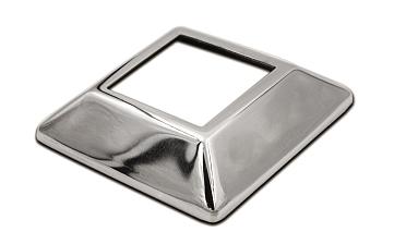 Низ стойки под трубу 40х40 мм, 80х80х1, высота 20 мм, полированный (AISI 304) k064-3 купить в Ростове-на-Дону