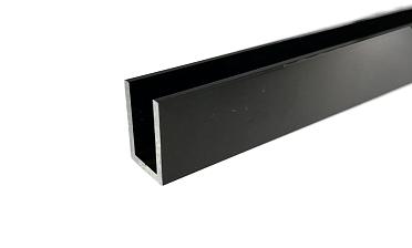 П-образный профиль 19x13, L=2500, под стекло 8 мм, алюминий анодированный в черный глянцевый t756-2500 AND BL купить в Ростове-на-Дону