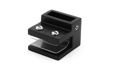 Коннектор торцевой труба-стекло 30х10 мм, нержавеющая сталь AISI 304, черная t467 BL купить в Ростове-на-Дону