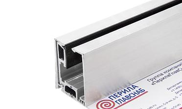 Алюминиевый зажимной профиль 3000 мм для стекла 8-12 мм, неанодированный, с отверстиями т40-8 AL купить в Ростове-на-Дону