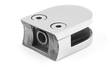 Стеклодержатель литой под стекло 8 мм (4+4 мм), под стойку Ø38.1 мм 40х22х49, полированный (AISI 304) k001-4 купить в Ростове-на-Дону