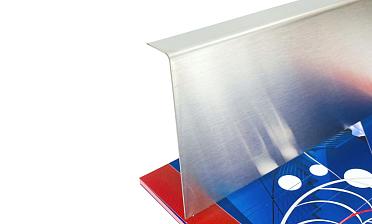 Лицевая накладка из шлифованной нержавейки на профиль т100 20.3х101 мм длина 2 м т100-11  купить в Ростове-на-Дону