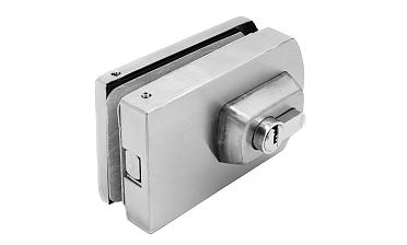 Замок для стеклянной двери вертикальный с ответной частью на стену и пол, шлифованный, вырез 15 t135 SSS купить в Ростове-на-Дону