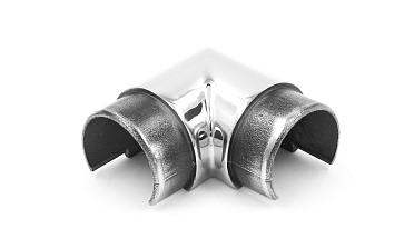 Отвод поручня 90°, с вставками для трубы Ø42.4 мм, полир., (AISI 304) k230-2 купить в Ростове-на-Дону