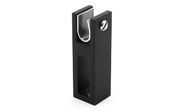 Соединитель труба-стекло для трека 30х10 мм, нержавеющая сталь AISI 304, черная t461 BL купить в Ростове-на-Дону