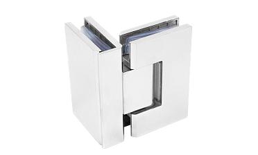 Петля для душевой стекло-стекло 90х55 мм, 90°, нержавеющая сталь AISI 304, полированная t304-2 PSS купить в Ростове-на-Дону