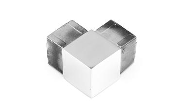 Отвод для поручня с пазом 40х40 мм, полированный, (AISI 304) k546 купить в Ростове-на-Дону