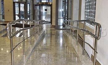 Ограждение пандуса с одним ригелем в Ростове-на-Дону. Готовые проекты ПерилаГлавСнаб