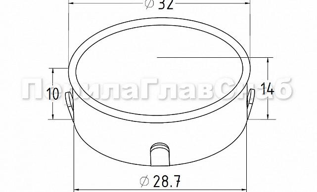 Заглушка для трубы штампованная Ø32х1.5 мм полированная (AISI 304) k036-32 2